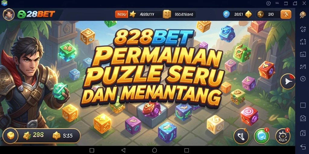 Tampilan gameplay <strong>828BET</strong> yang menarik dengan tantangan puzzle.