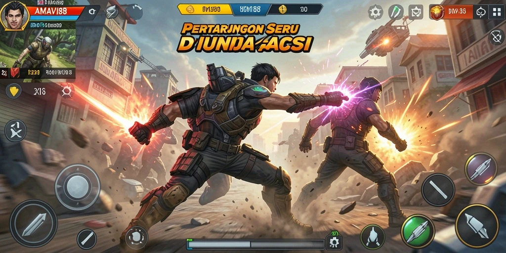 Tampilan gameplay AMAVI88 yang mendebarkan dan penuh aksi.
