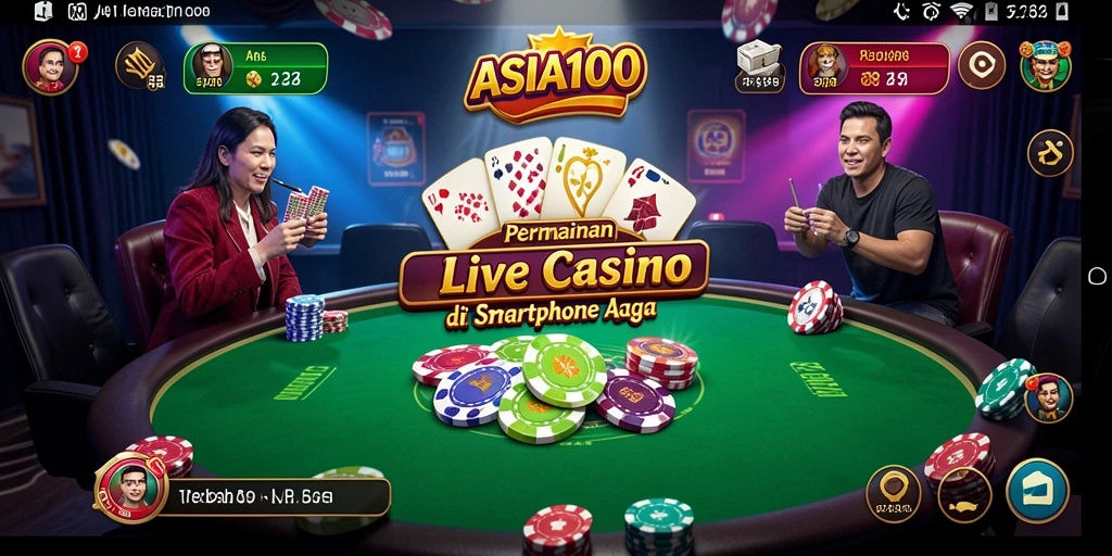 Tampilan gameplay ASIA100 Live Casino yang menawan dan interaktif.