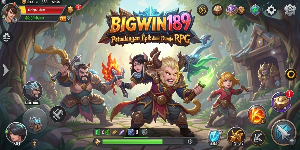 Tampilan epik dari gameplay RPG di BIGWIN189 yang mengesankan.