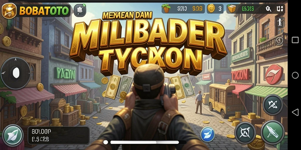 Tampilan gameplay BOBATOTO menunjukkan keseruan membangun kerajaan bisnis.