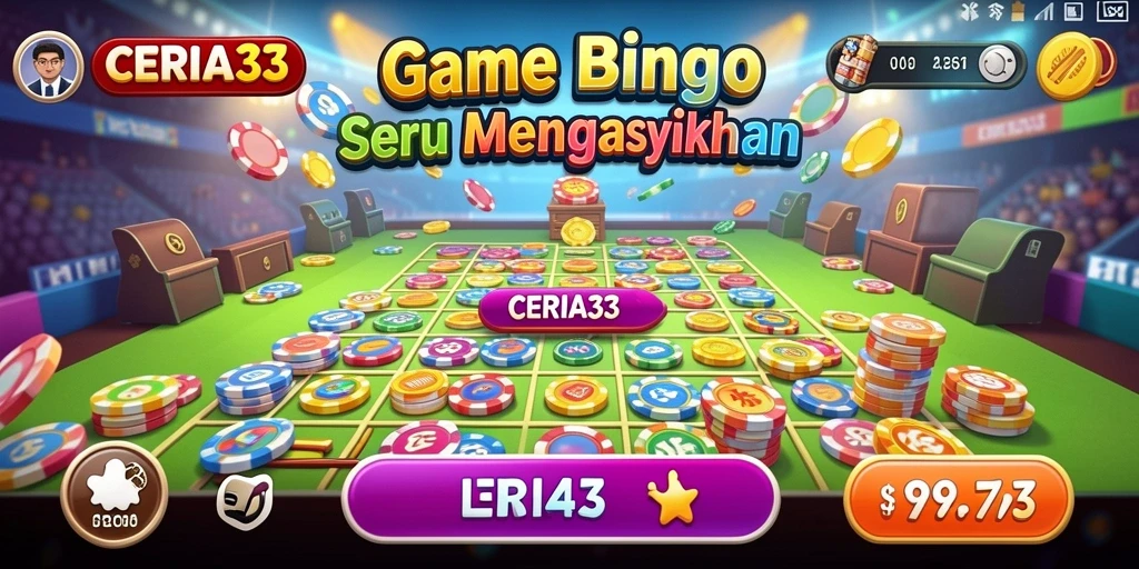 Tangkapan layar permainan Bingo CERIA33 yang menampilkan gameplay menarik.