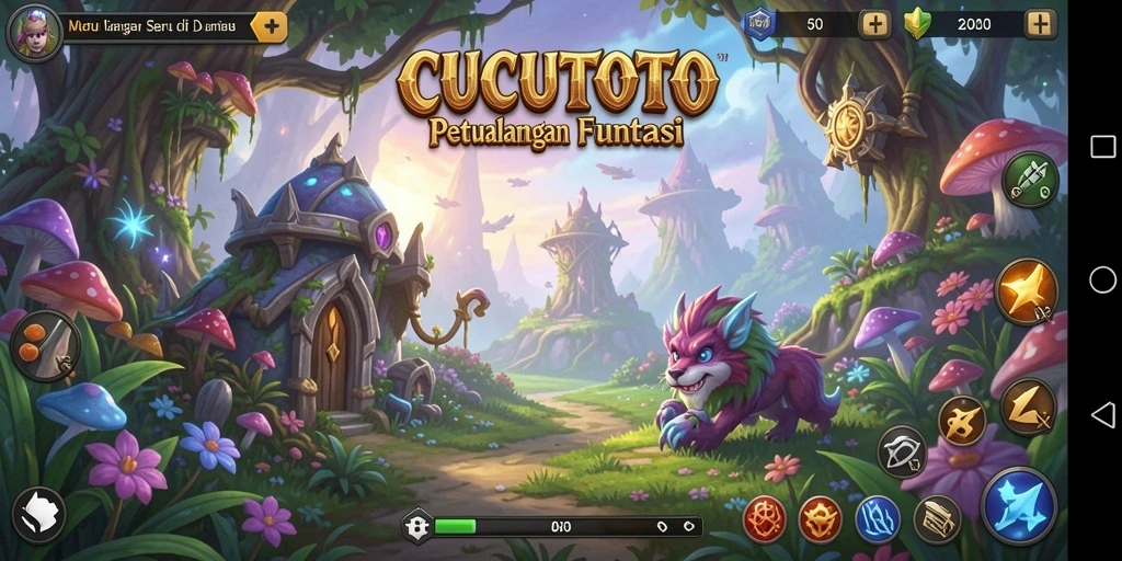 Screenshot gameplay CUCUTOTO dengan petualangan menakjubkan.