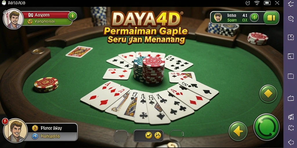 Tampilan gameplay seru dalam permainan Gaple DAYA4D.