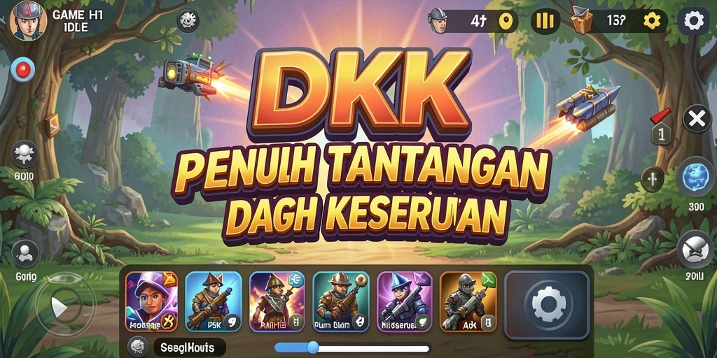 Screenshot gameplay DKK yang menunjukkan manajemen kerajaan yang seru.