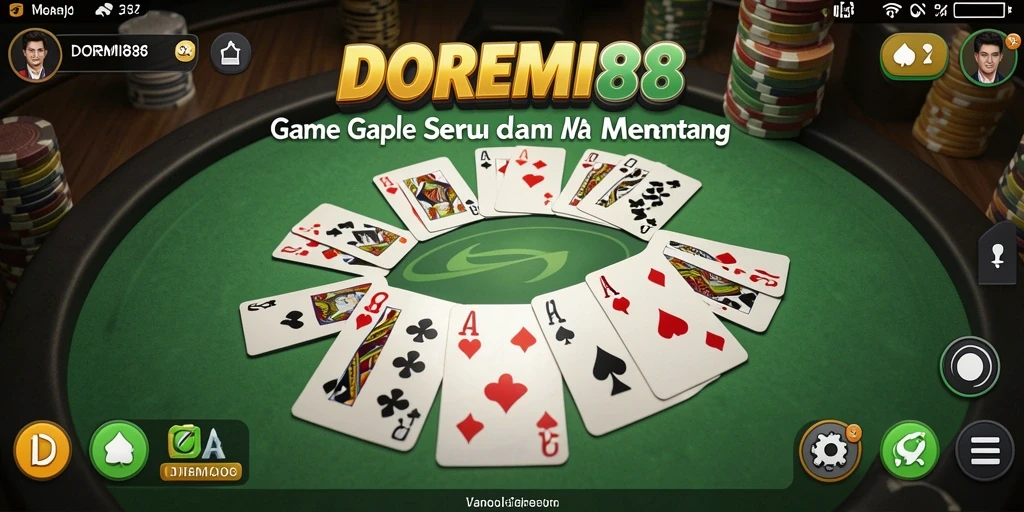 Tangkapan layar DOREMI88 menampilkan gameplay Gaple yang seru.
