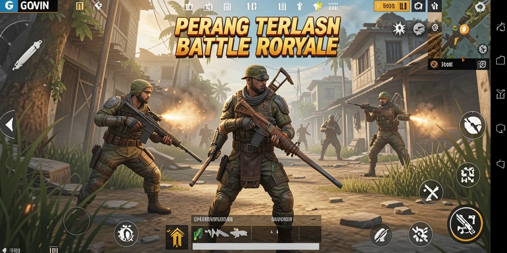 GOWIN menampilkan gameplay Battle Royale yang intens dan seru.