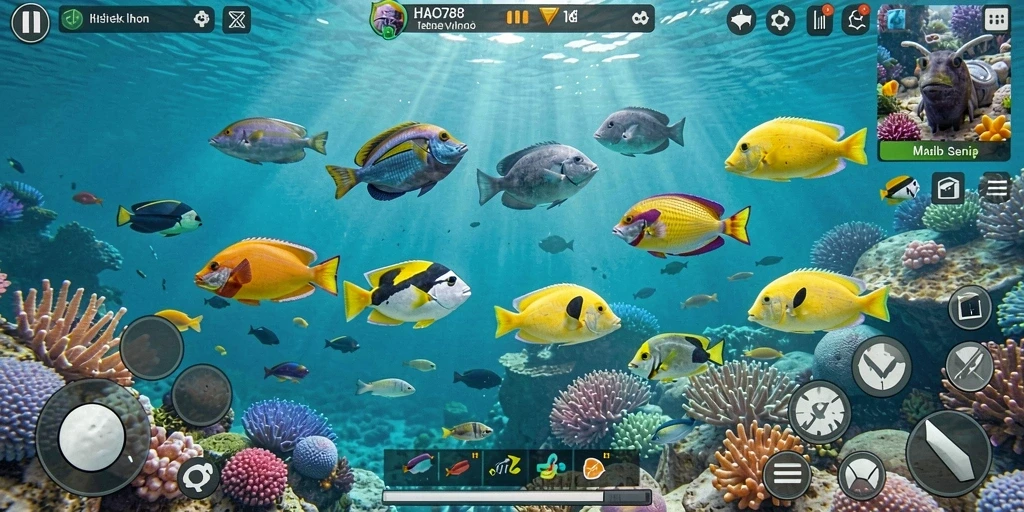 Screenshot utama HAO788 menampilkan gameplay Tembak Ikan yang seru.
