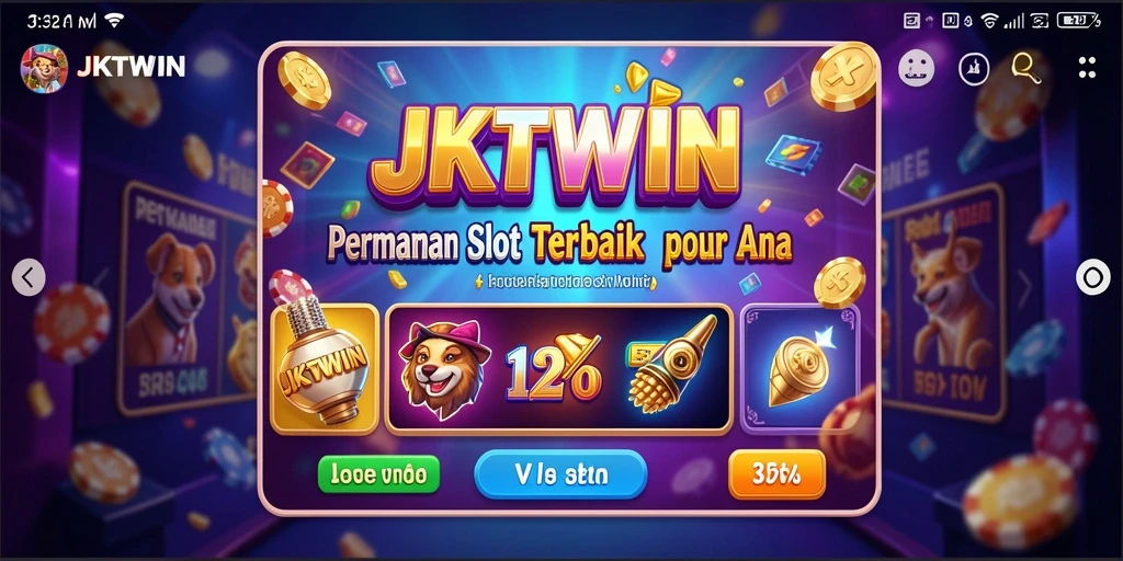 Screenshot utama JKTWIN menampilkan gameplay Slot yang menarik.