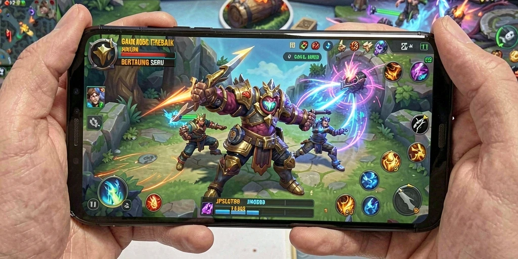 Tampilan menarik gameplay MOBA di JPSLOT88 yang penuh aksi.