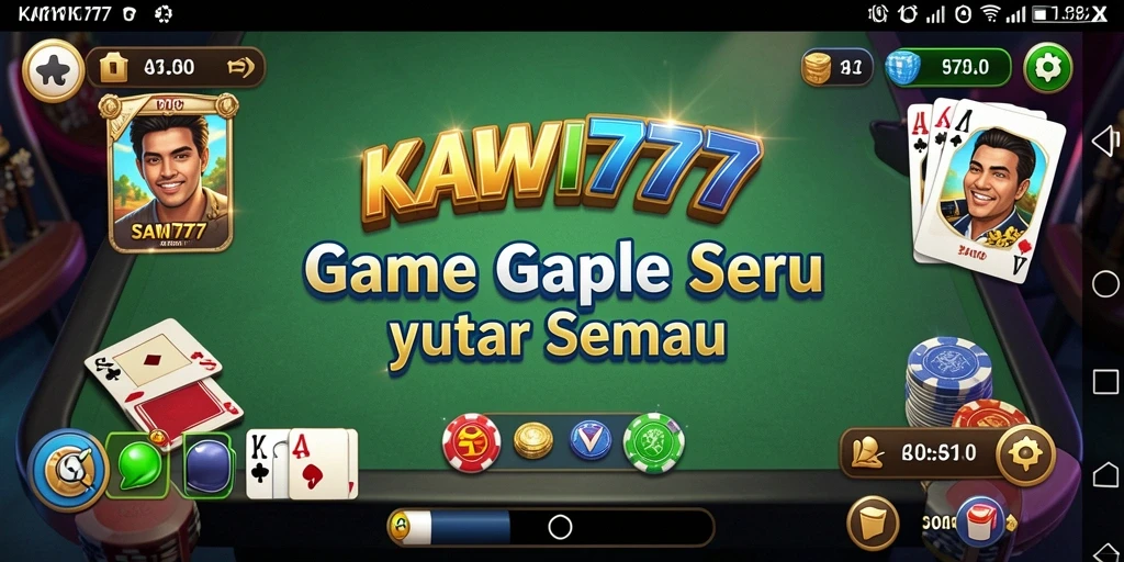 Screenshot gameplay KAWI777 yang penuh aksi Gaple.