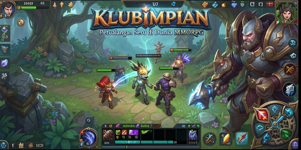 Screenshot gameplay KLUBIMPIAN yang menunjukkan petualangan epik di dunia MMORPG.