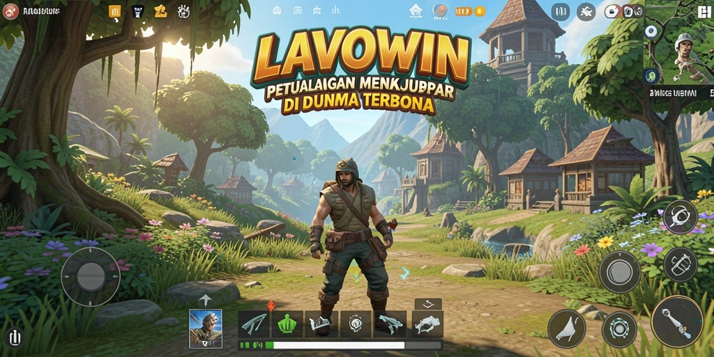 Screenshot menampilkan gameplay seru LAVOWIN di dunia terbuka.