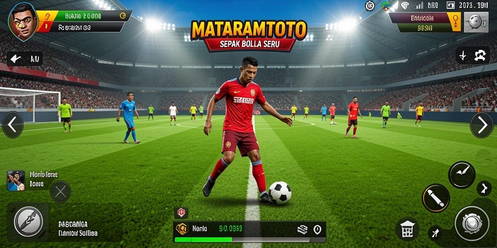 Tampilan gameplay seru di lapangan sepak bola MATARAMTOTO.