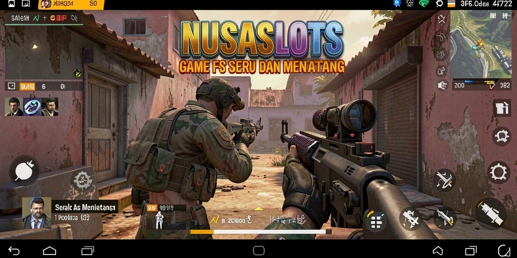 Screenshot gameplay NUSASLOTS yang menampilkan aksi tembak-menembak yang seru.