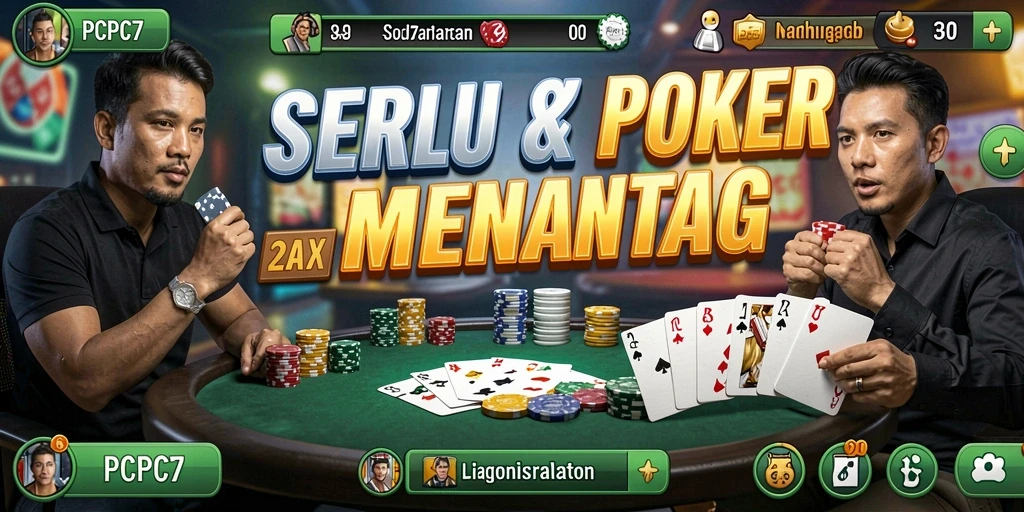 Tampilan gameplay <strong>PCPC7</strong> saat bermain poker yang seru.