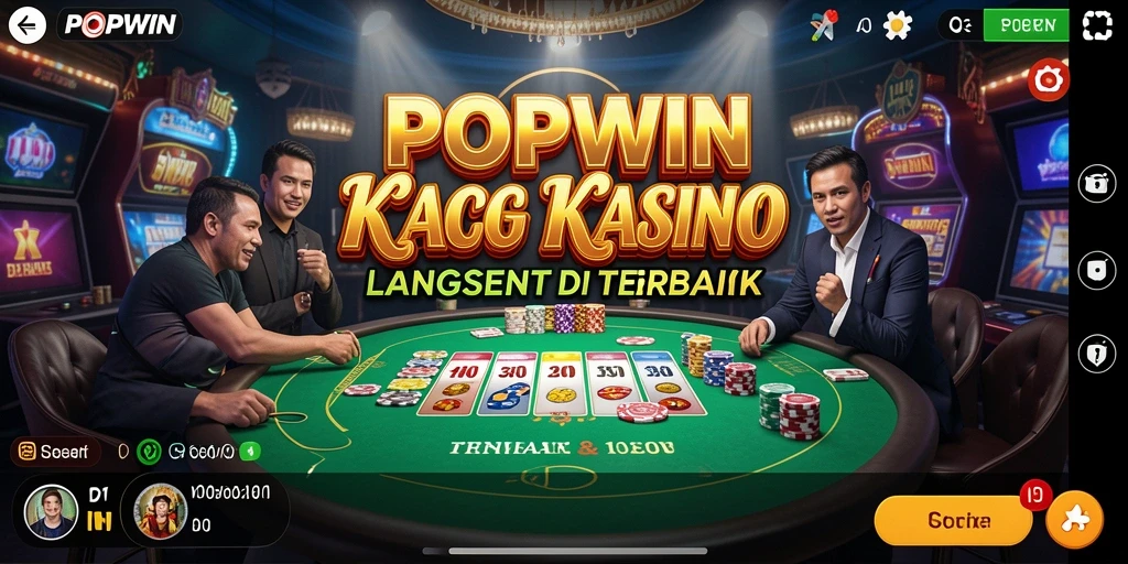 Tampilan gameplay POPWIN yang mendebarkan dengan dealer langsung.