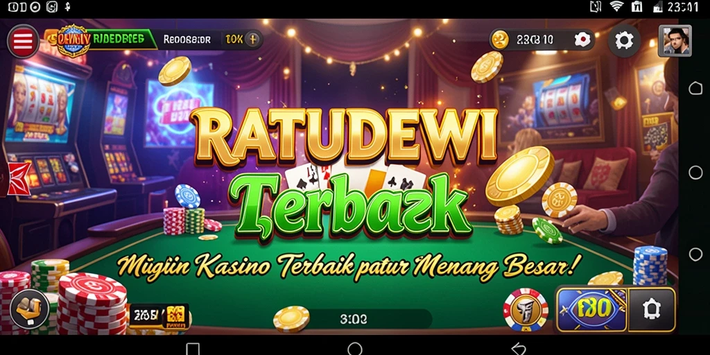 Tangkapan layar permainan kasino penuh aksi dalam RATUDEWI.