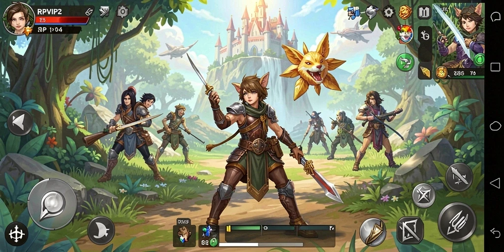 Tangkapan layar utama RPVIP2 menampilkan gameplay seru dan mendalam.