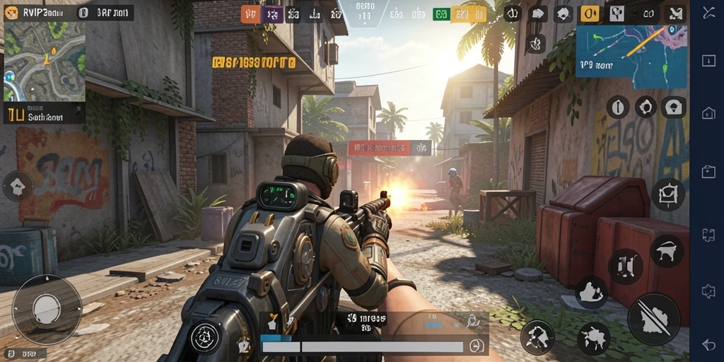 Tangkapan layar utama RVIP2 menampilkan aksi seru dalam gameplay TPS.