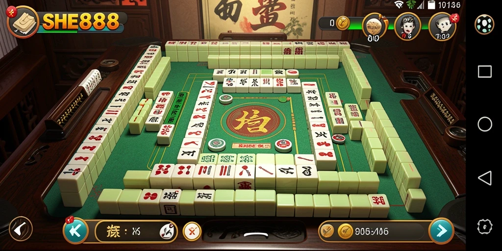 Tampilan gameplay Mahjong yang menarik dan interaktif.