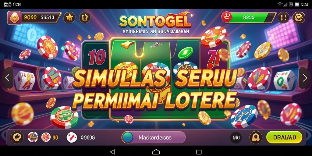 Screenshot gameplay menunjukkan serunya permainan lotere.