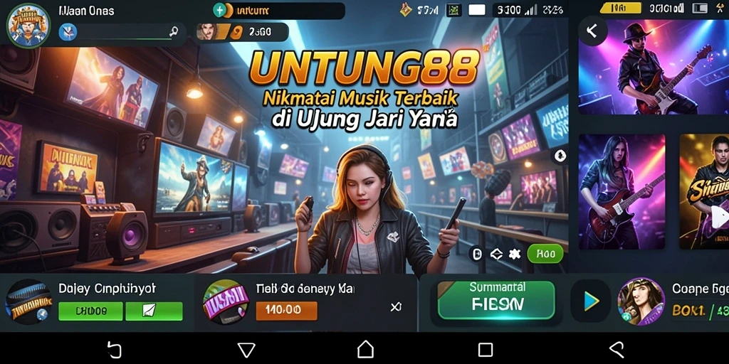 Tangkapan layar UNTUNG88 menampilkan antarmuka musik yang menarik dan interaktif.