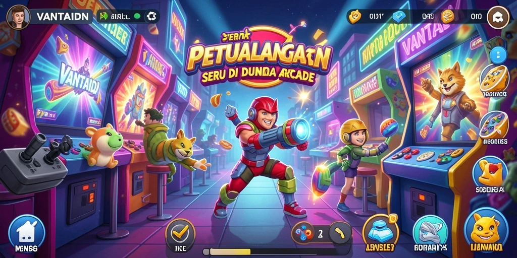 Screenshot gameplay VANTAIDN menampilkan aksi seru di dunia Arcade.