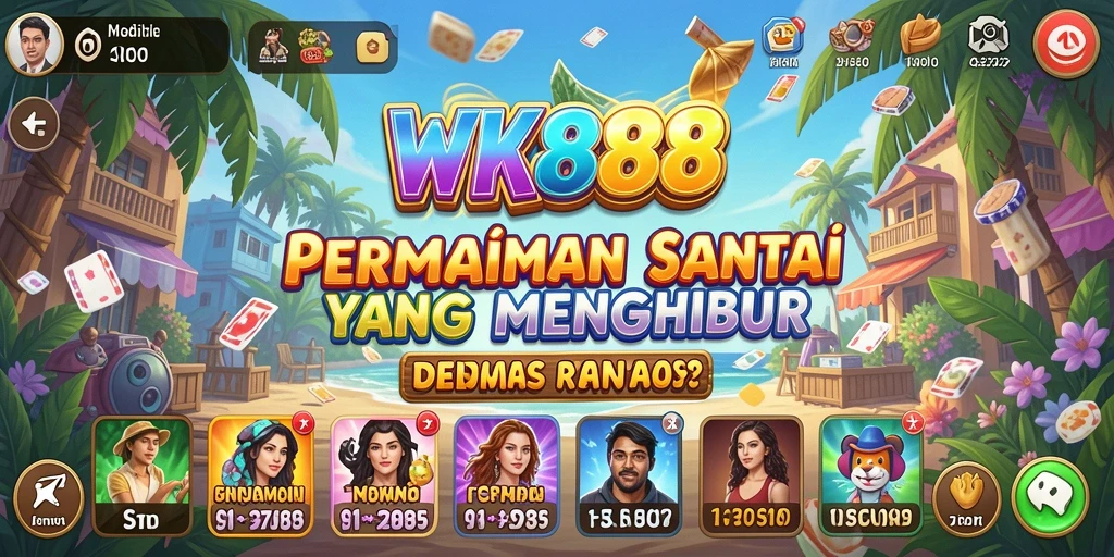 Screenshot menunjukkan gameplay menarik dan warna-warni di WK888.